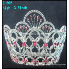 Vente en gros strass belle grand concours tiaras couronne réduction tiaras couronnes